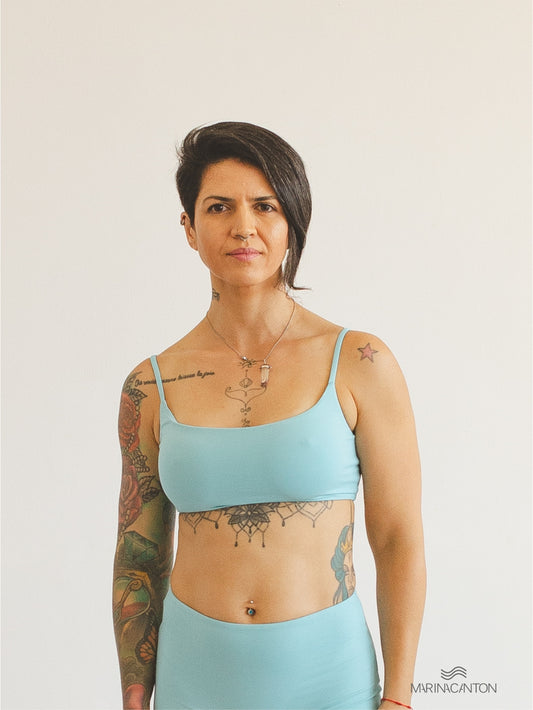 Top Bio Light Slim Alcinha Colors Azul Meditação