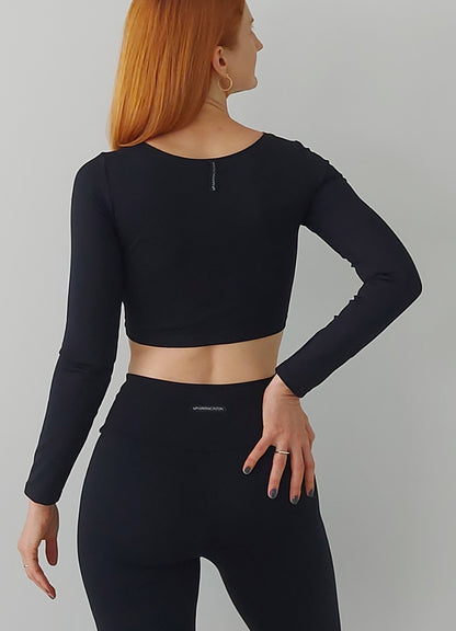 Top Bio Light Manga Longa Clássicos Preto