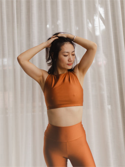 Top Spirit Alça Cruzada Cobre