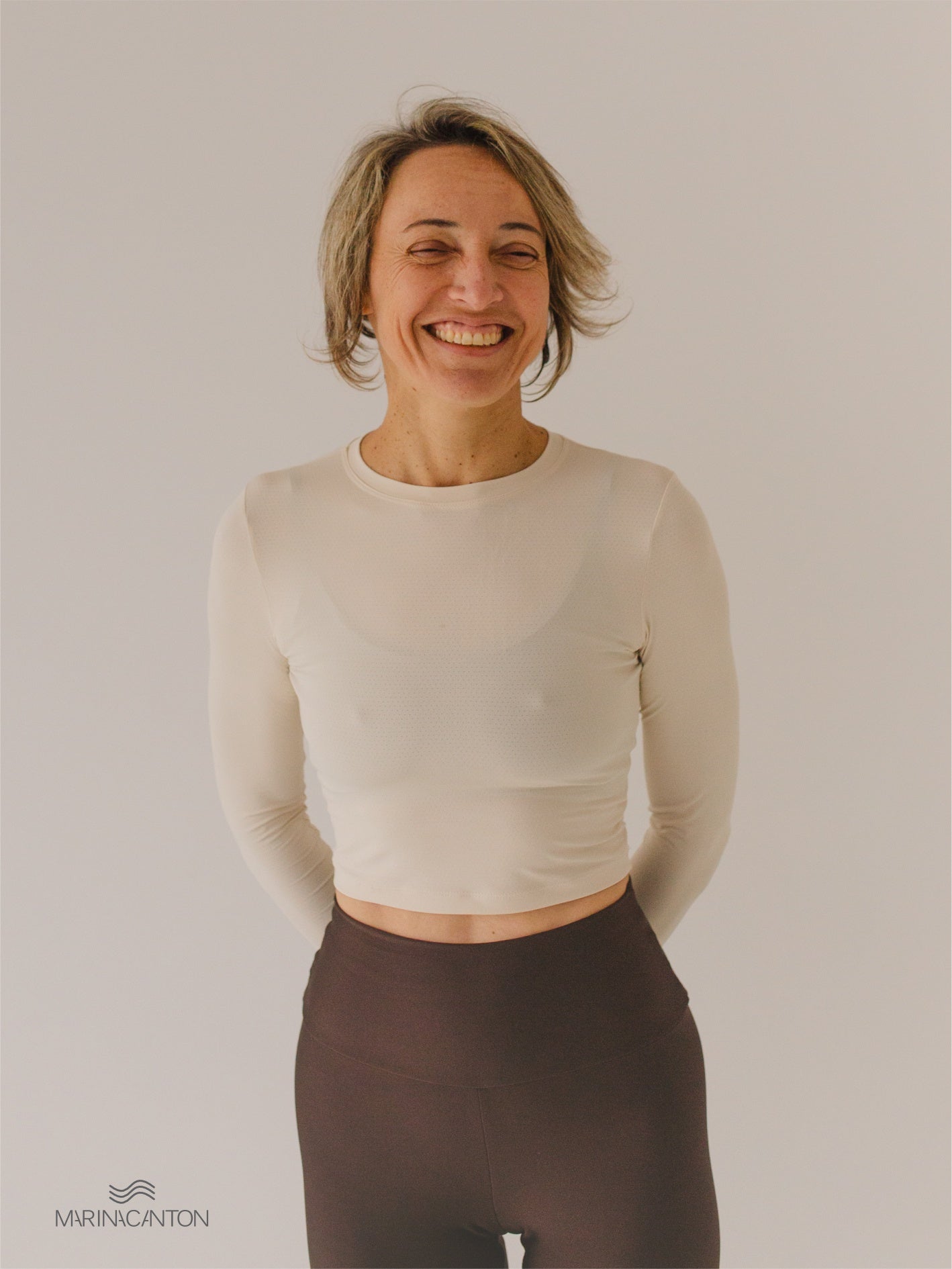 Cropped Breathe Manga Longa Off White
