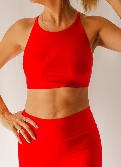 Top Spirit Light Alça Cruzada Vermelho