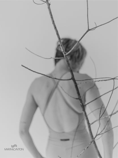 Macaquinho Bio UP Compress Alça Cruzada Azul Índigo