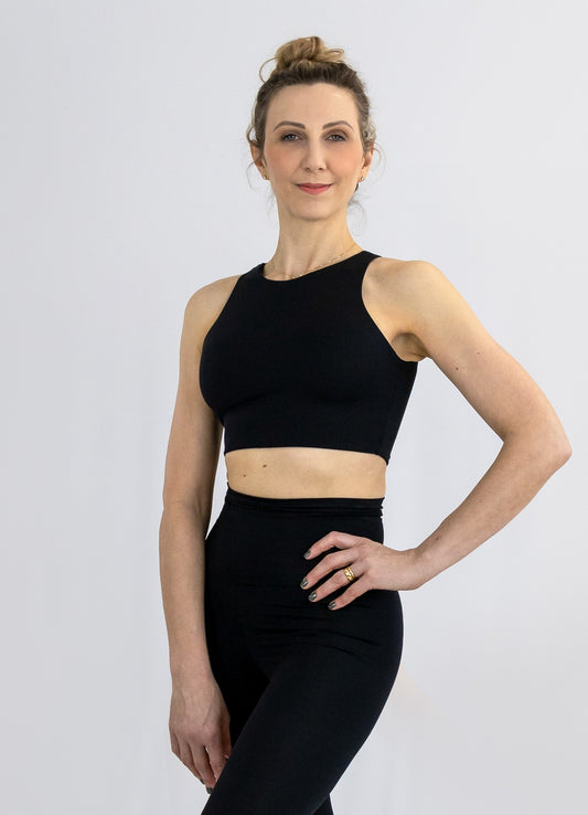 Top Cropped Bio Light Regata Clássicos Preto
