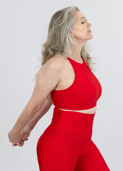 Top Spirit Light Alça Cruzada Vermelho
