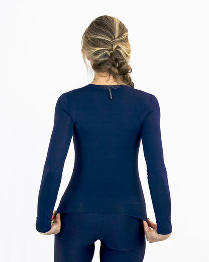 Blusa Breathe Manga Longa Marinho