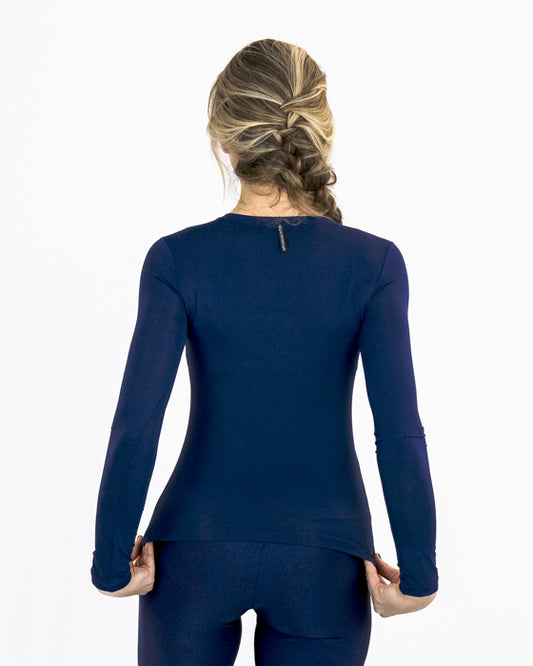 Blusa Breathe Manga Longa Marinho