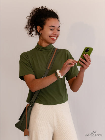 Blusa Gola Alta Semear Verde Oliva