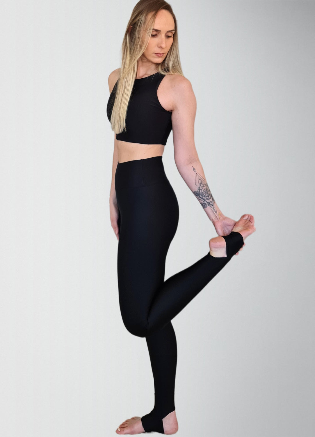 Legging Spirit Cintura Alta com Pézinho Preto