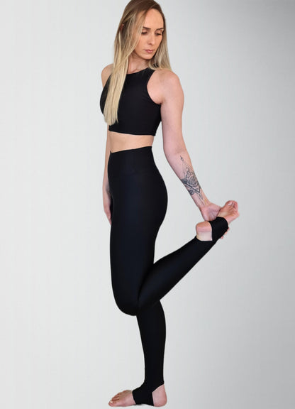 Legging Spirit Cintura Alta com Pézinho Preto
