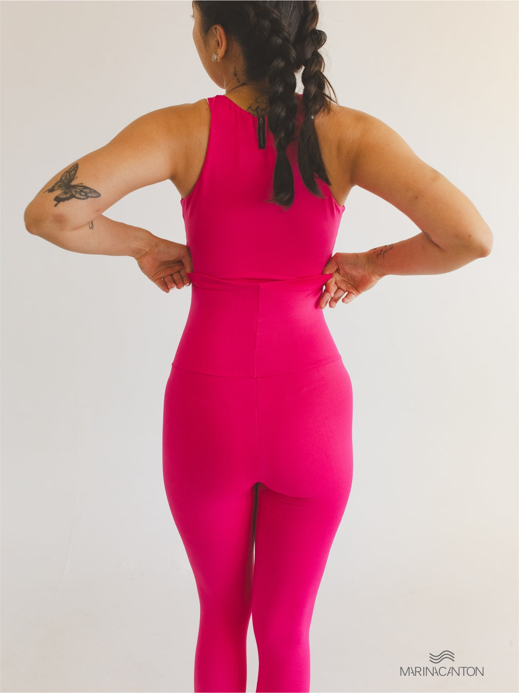 Legging Bio Light Cós Alongado com Shorts Interno Colors Rosa Choque