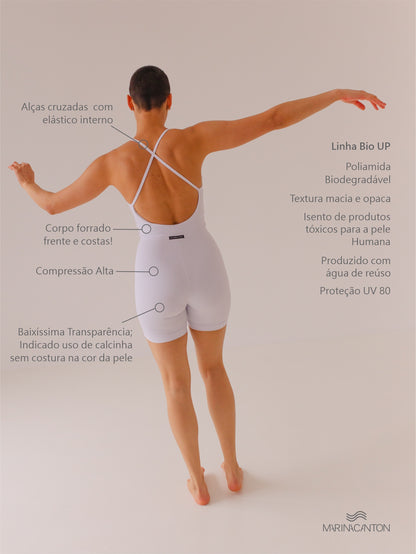 Macaquinho Bio UP Compress Alça Cruzada Branco