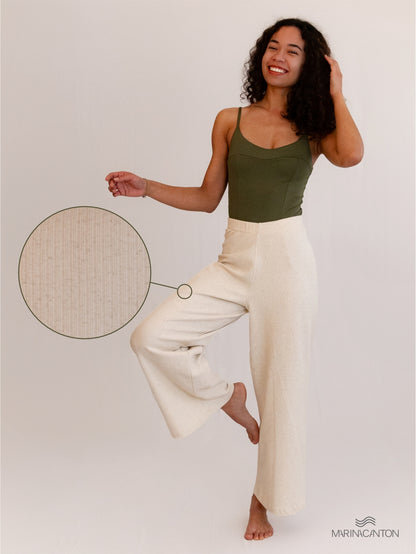 Calça Pantacourt Semear Canelado Linho