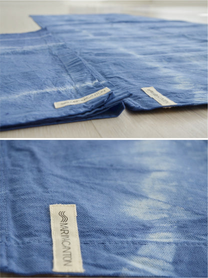 Cotton Mat 100% Algodão com Tingimento Artesanal - Tie Dye Azul Mar
