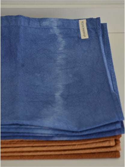 Toalha de Ajuste 100% Algodão com Tingimento Artesanal - Tie Dye Azul Mar