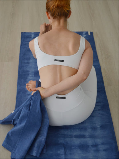 Cotton Mat 100% Algodão com Tingimento Artesanal - Tie Dye Azul Mar