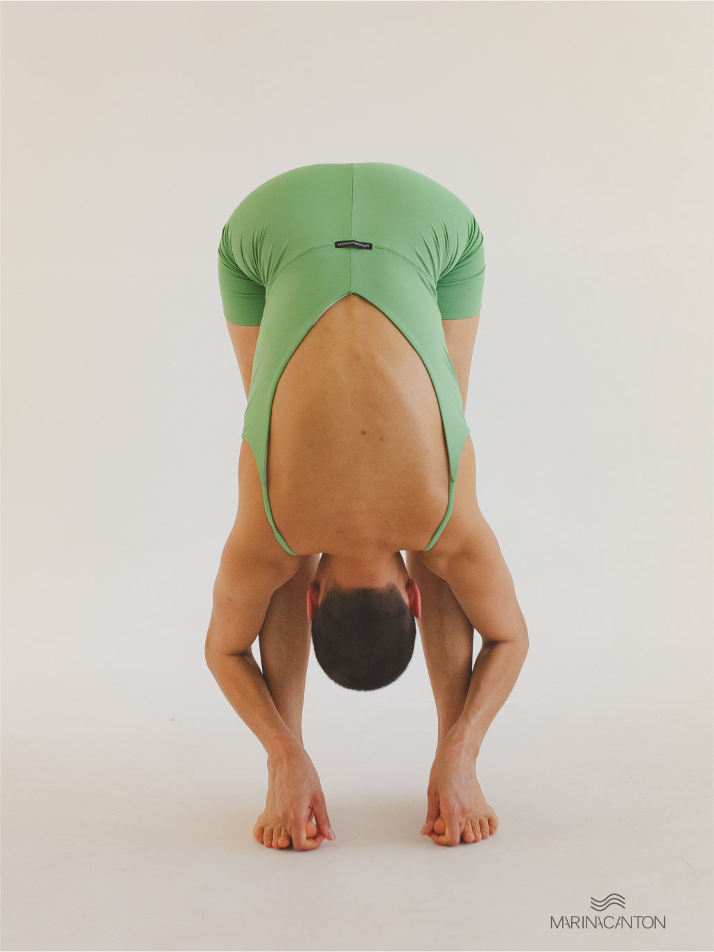 Macaquinho Bio Light Alcinha Costas V com Shorts Duplo Colors Verde Sálvia