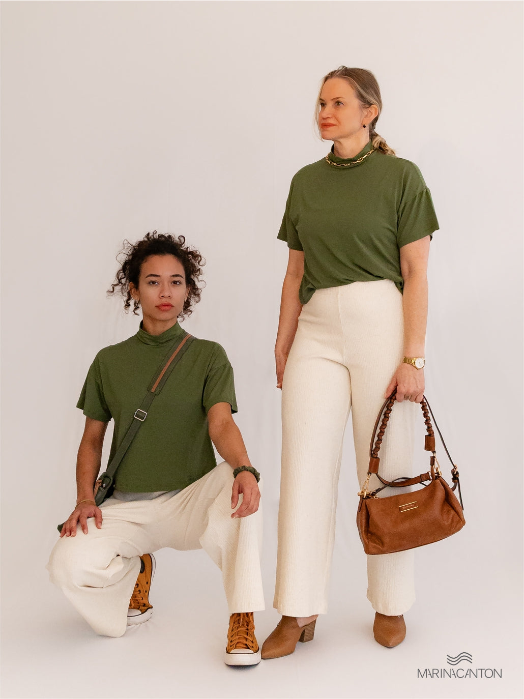 Blusa Gola Alta Semear Verde Oliva