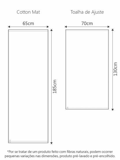 Kit Cotton Mat  + Toalha de Ajuste 100% Algodão com Tingimento Artesanal - Degradê Terra