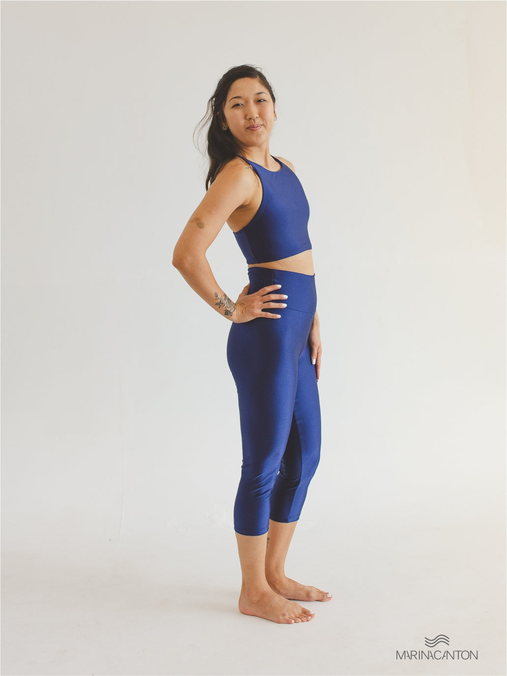 Legging Capri Spirit Cintura Alta Marinho