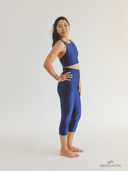 Legging Capri Spirit Cintura Alta Marinho