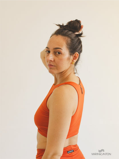 Top Cropped Bio Light Regata Colors Laranja Terracota
