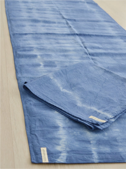 Toalha de Ajuste 100% Algodão com Tingimento Artesanal - Tie Dye Azul Mar