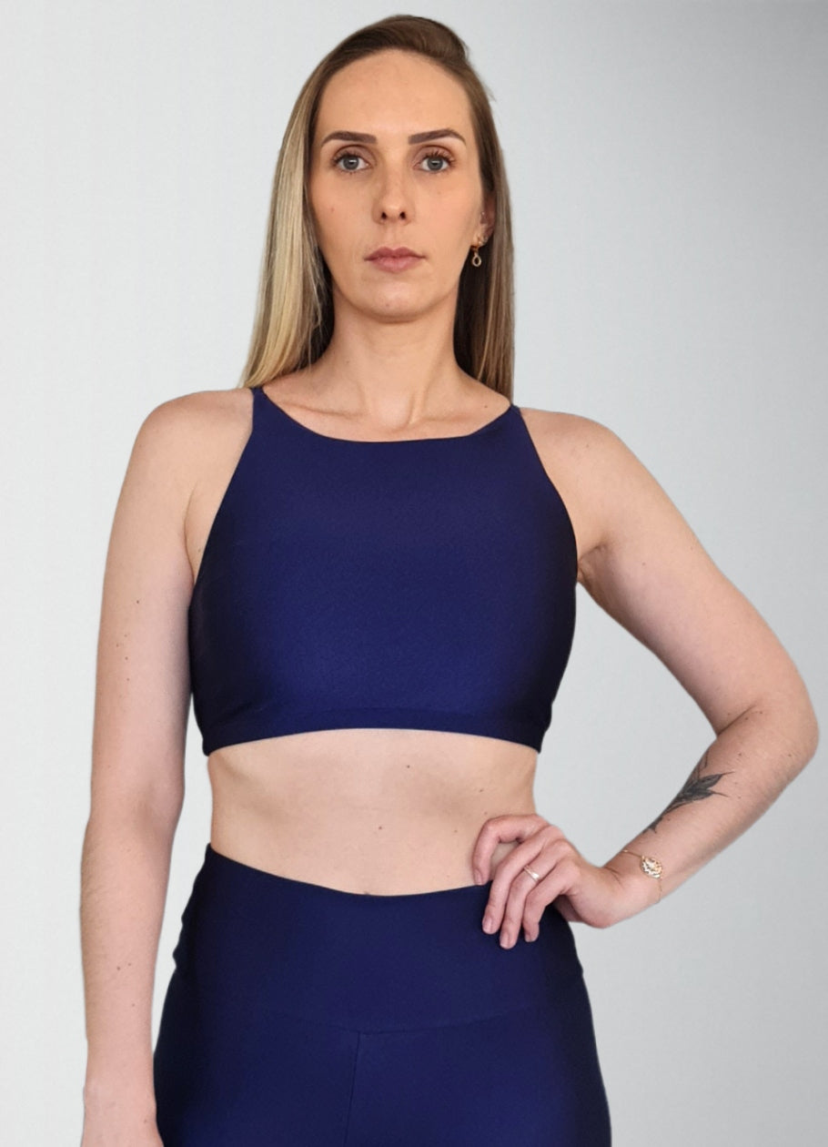 Top Spirit Alça Cruzada Marinho