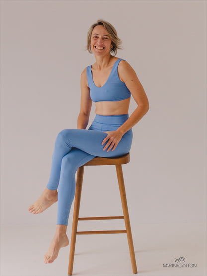 Legging Bio UP Compress Cintura Alta Azul Índigo