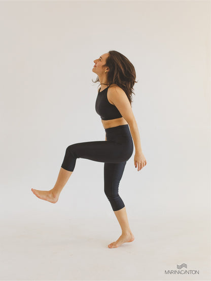 Legging Capri Spirit Cintura Alta Preto