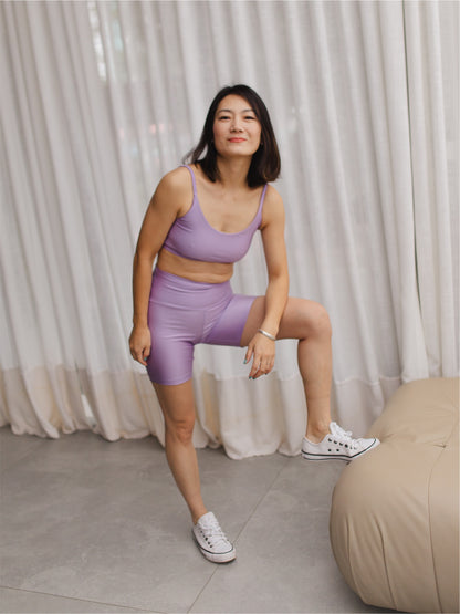 Shorts Spirit Cintura Alta Lavanda