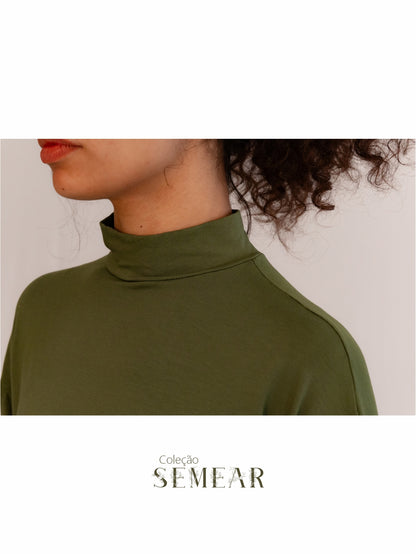 Blusa Gola Alta Semear Verde Oliva