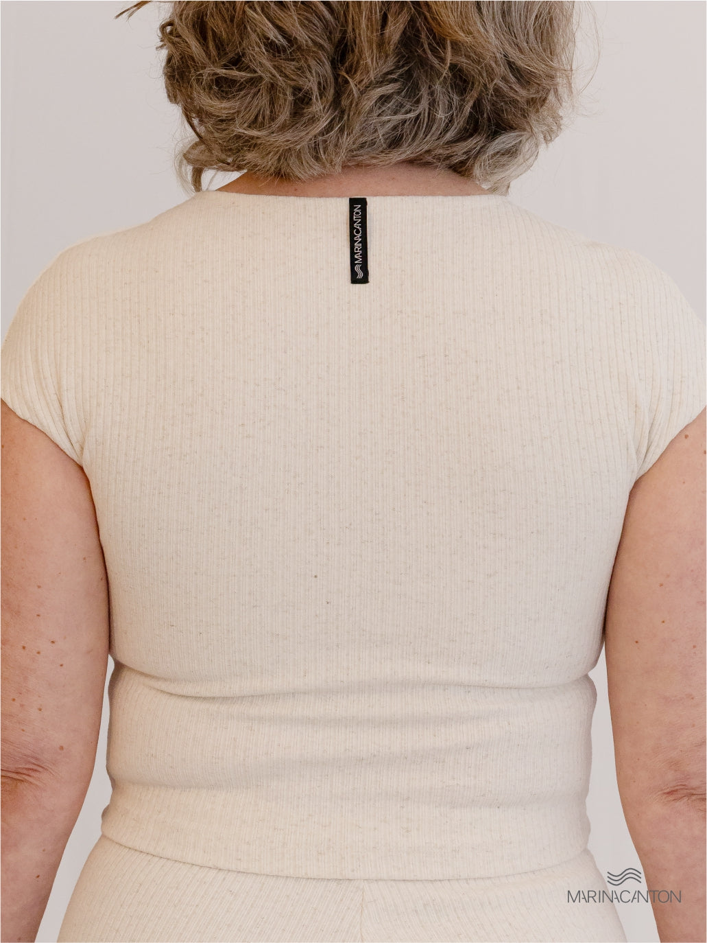 Blusa Cropped Semear Canelado Linho