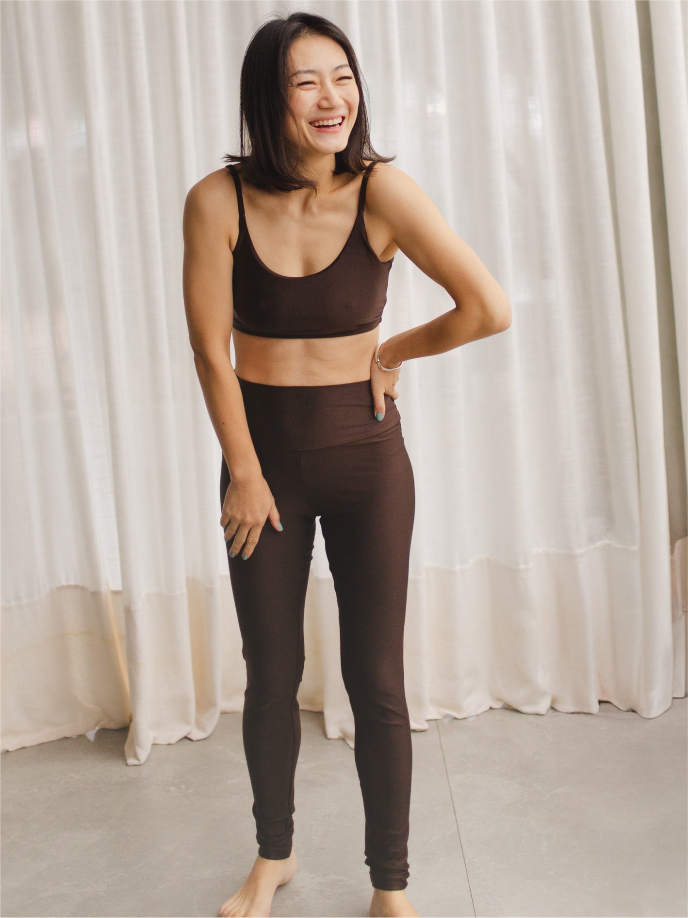 Legging Spirit Cintura Alta Café