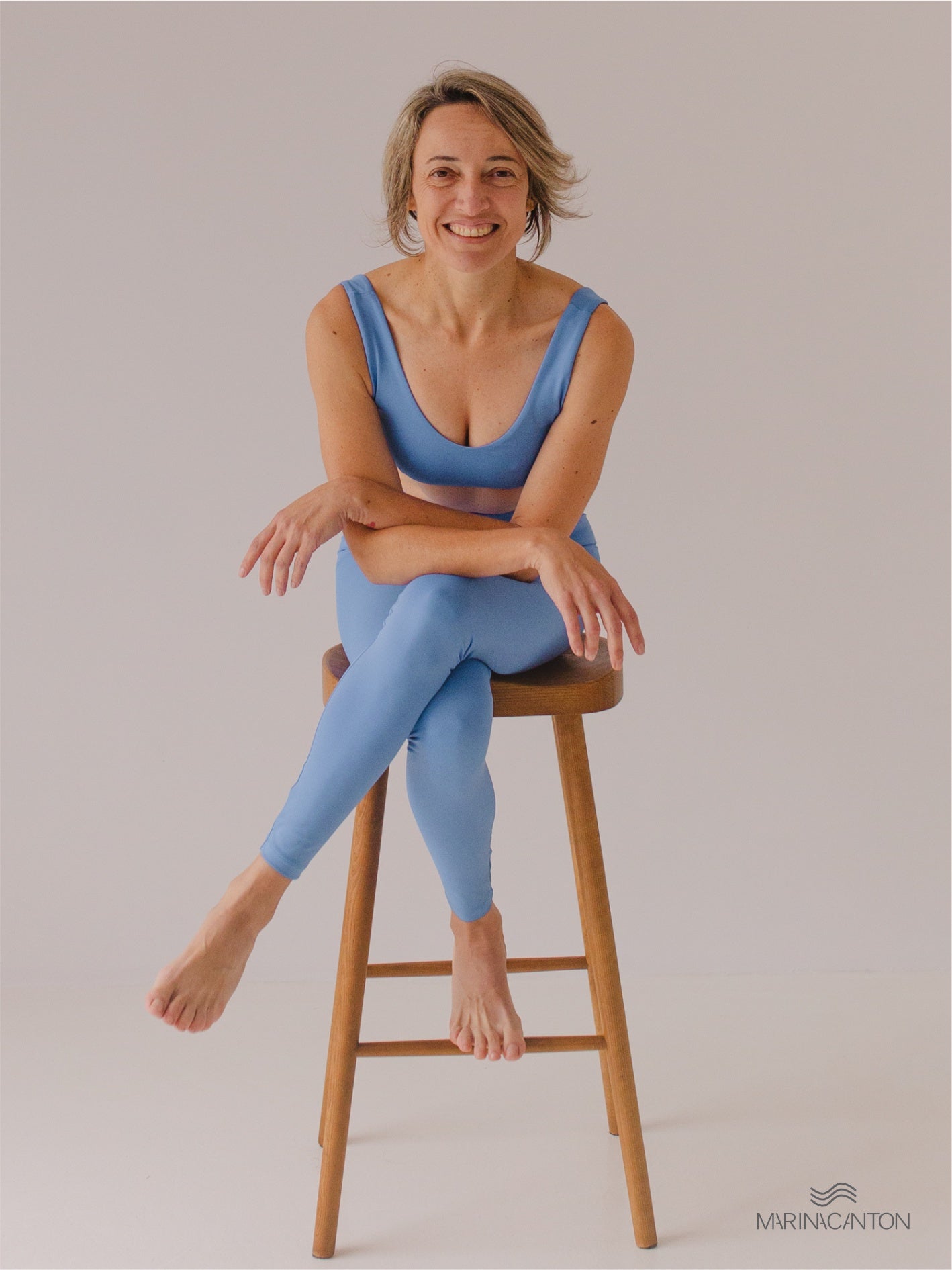 Legging Bio UP Compress Cintura Alta Azul Índigo