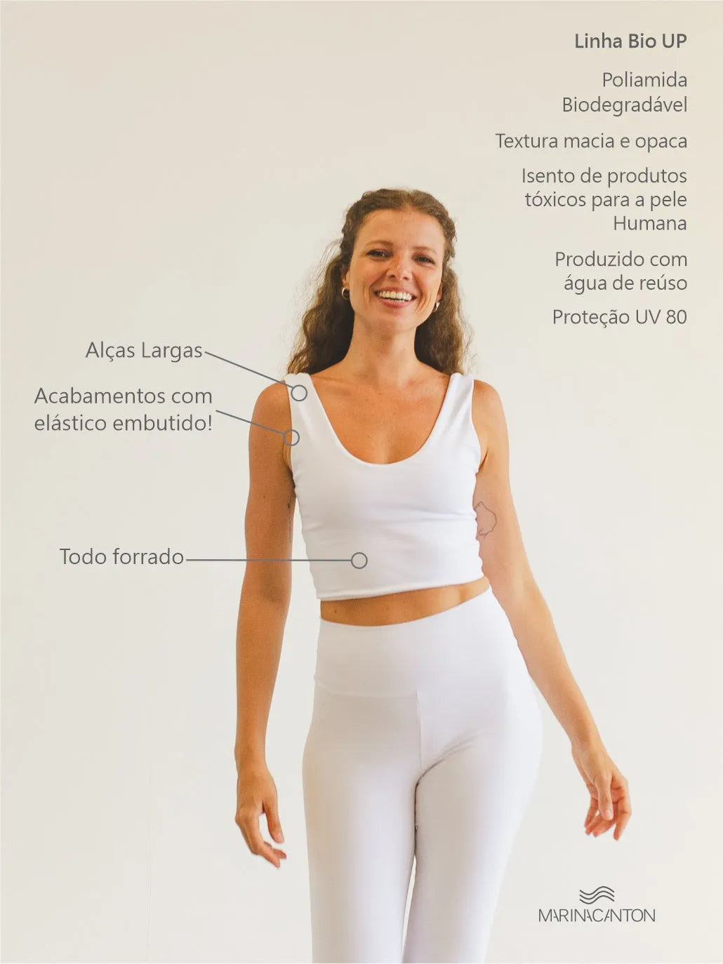 Cropped Bio UP Compress Confort Branco