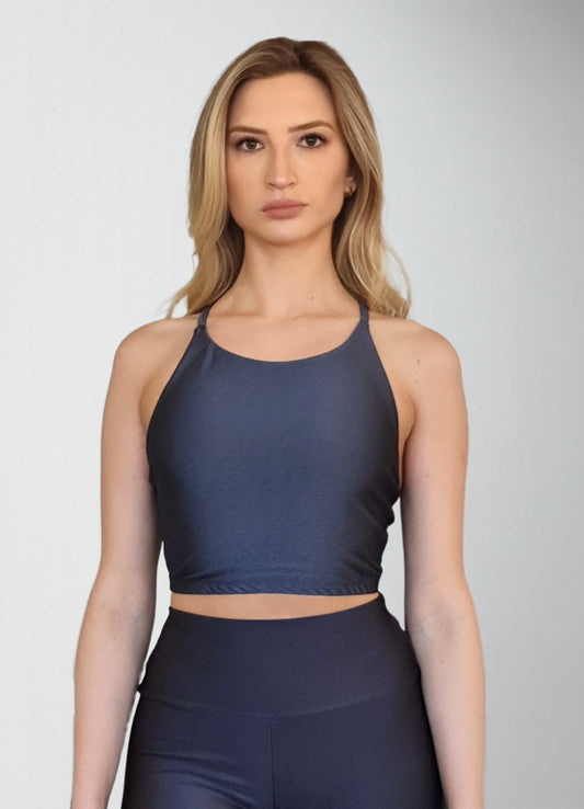 Top Spirit Alça Cruzada Chumbo