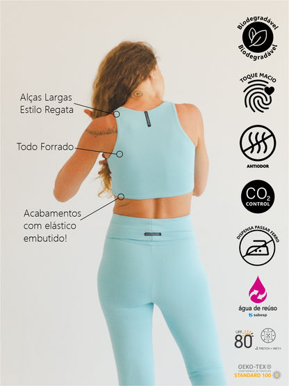 Top Cropped Bio Light Regata Colors Azul Meditação