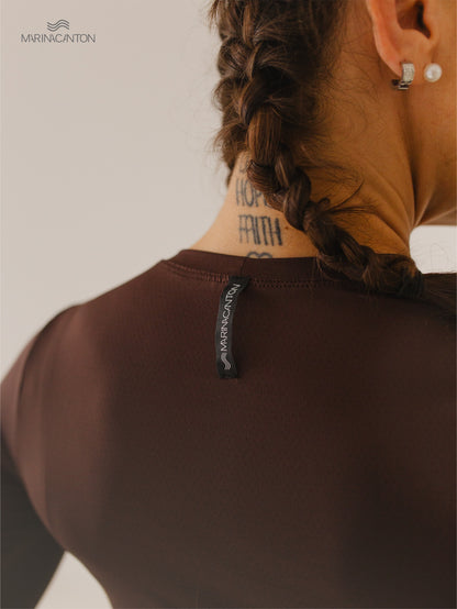 Cropped Breathe Manga Longa Café