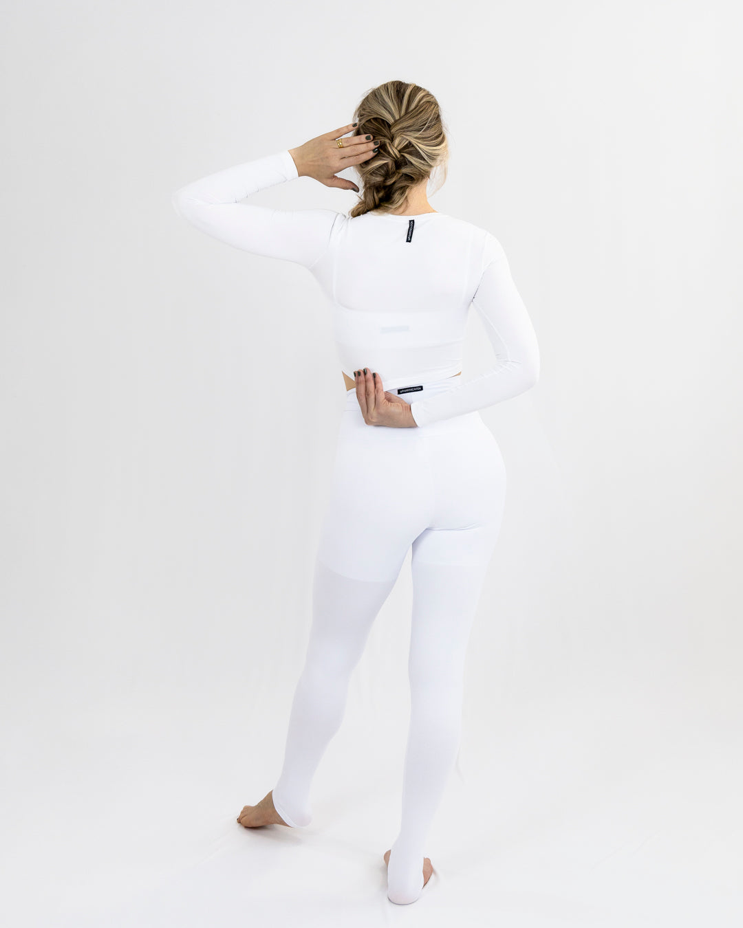 Cropped Breathe Manga Longa Branco