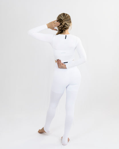 Cropped Breathe Manga Longa Branco