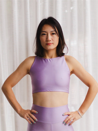 Top Spirit Alça Cruzada Lavanda