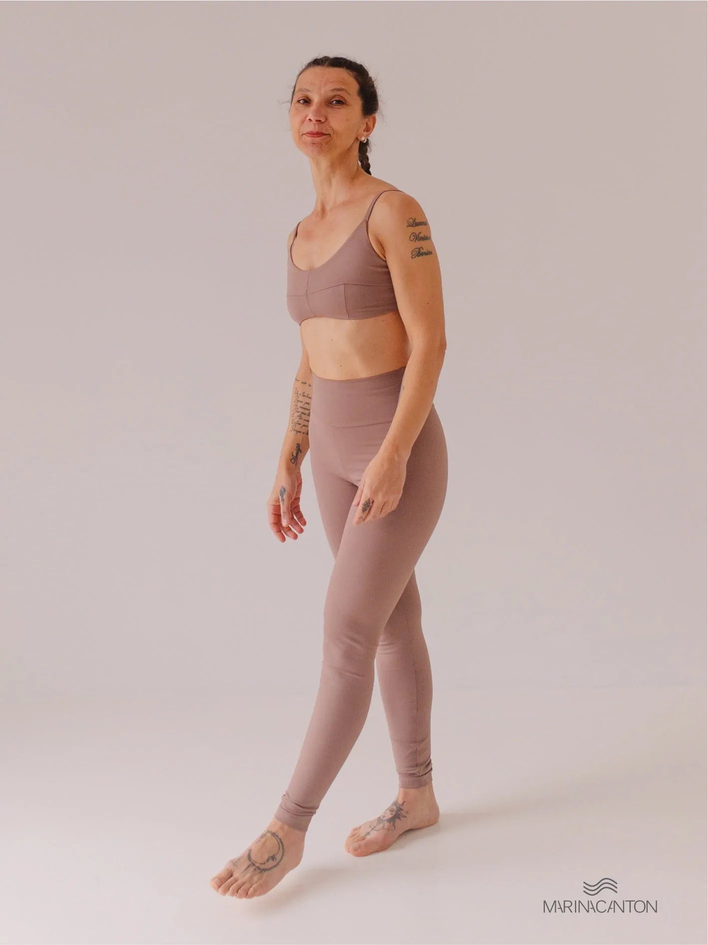 Legging Bio UP Compress Cintura Alta Avelã