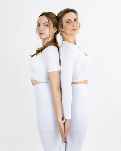 Cropped Breathe Manga Longa Branco