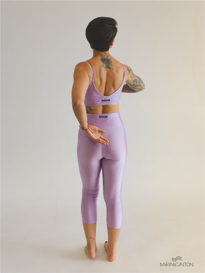 Legging Capri Spirit Cintura Alta Lavanda