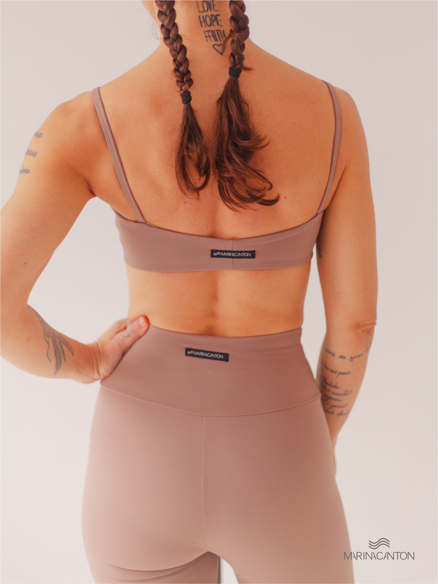 Legging Bio UP Compress Cintura Alta Avelã