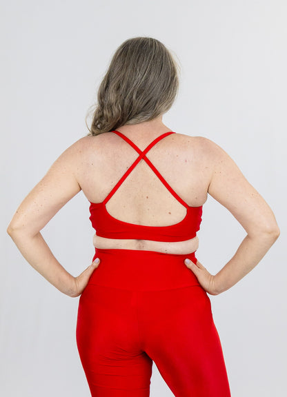 Top Spirit Light Alça Cruzada Vermelho
