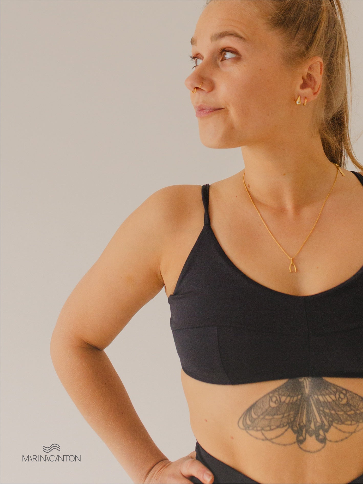 Top Bio UP Compress Alcinha Recortes Preto