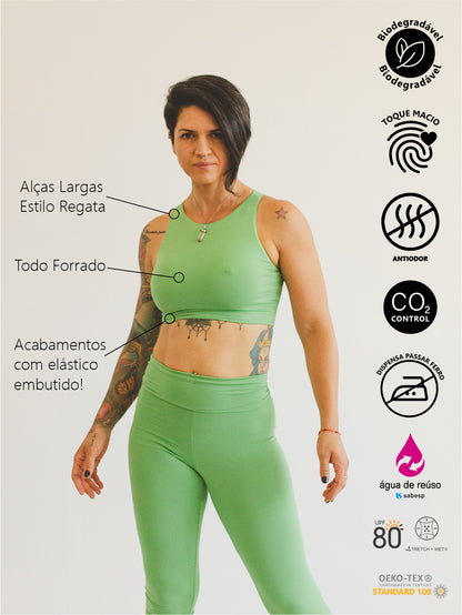 Top Cropped Bio Light Regata Colors Verde Sálvia