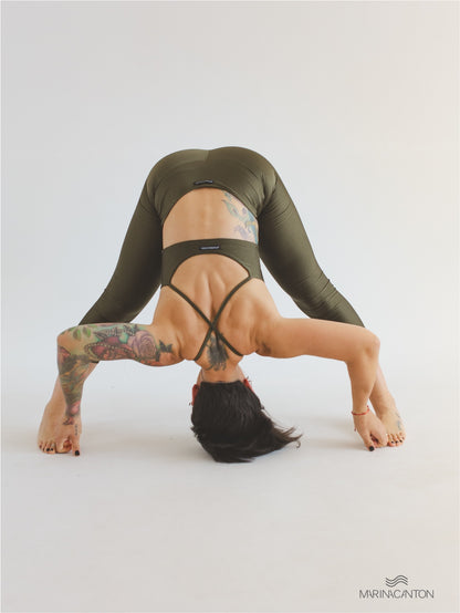 Legging Capri Spirit Light Cintura Alta Oliva