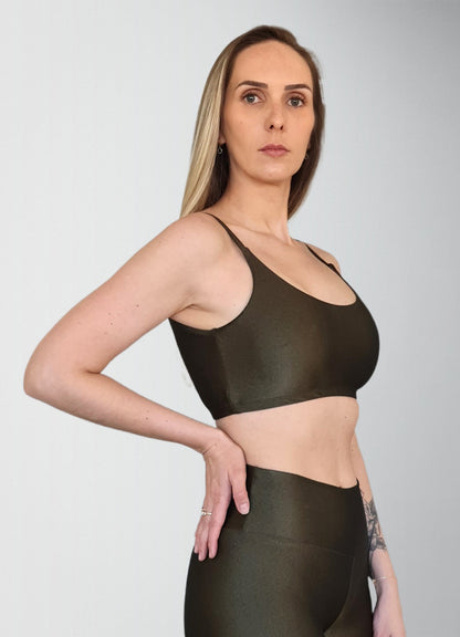 Top Spirit Light Alcinha Costas V Oliva